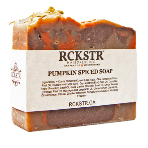 pumpkin spiced soap bar made with natural ingredients