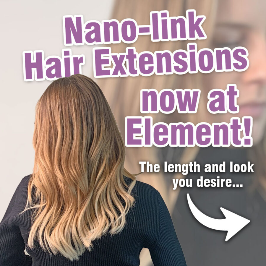 Nano link hair extensions at Element Hair Studio in Waterloo